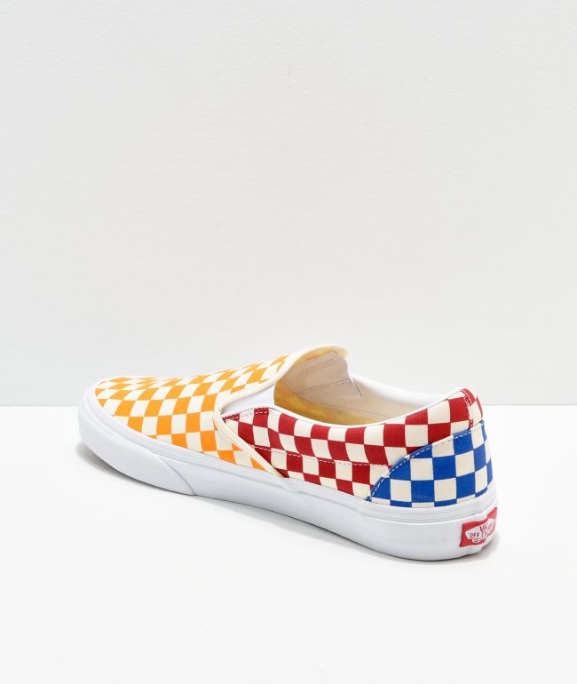 red checkered slip on vans